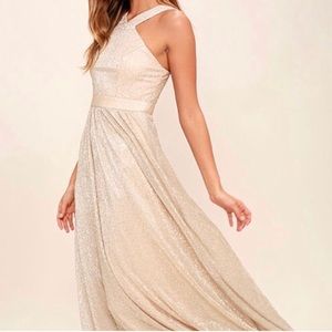 LuLu’s Always Moving Gold Dress